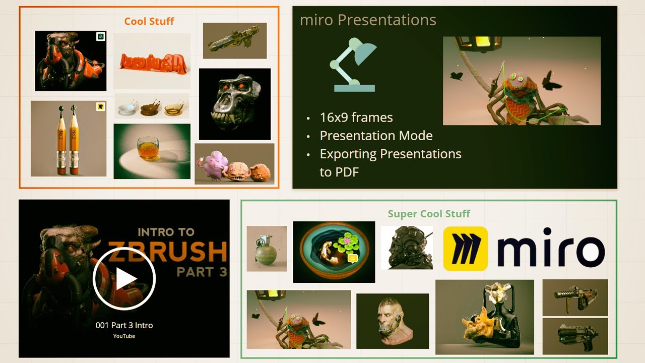 000 Miro Quick Overview - Presentations, Ref Boards, PDFs, Collab