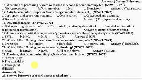 PSC Transit #Computer Operator NTWCL 2073  #2073 #Quiz #computeroperator #asstcomputeroperator  #mcq