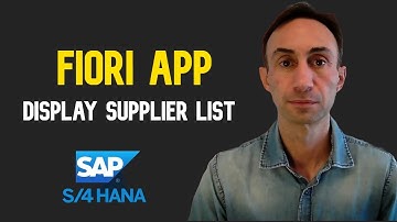 How to Navigate in Fiori App Display Supplier List: SAP S/4 HANA
