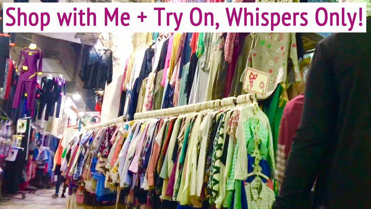 ASMR * Outdoor Clothing Market! * Whispering Only * Shop w/ Me & Try On