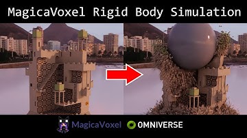 MagicaVoxel Rigid Body Simulation in NVIDIA Omniverse