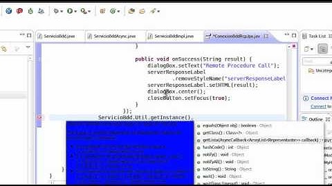 GWT (RCP JPA) aplicación completa 3.avi