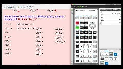 How to Simplify Perfect Squares Quick and Easy with the TI – 84 Graphing Calculator!