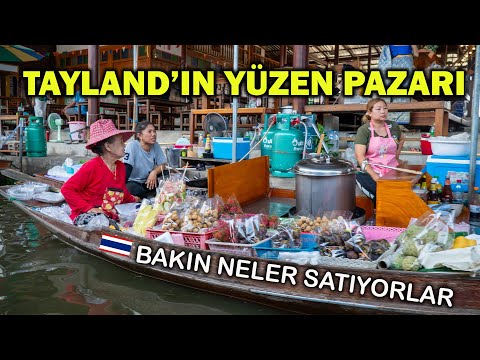 Tayland İlginç Yüzen Pazarı Damnoen Saduak