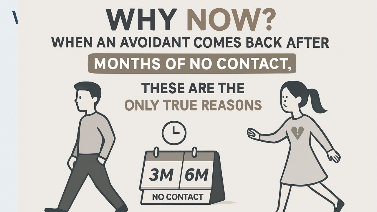 When an Avoidant Comes Back After Months of No Contact, These Are the ...