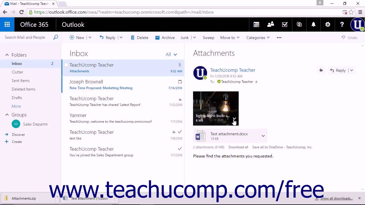 Reply to an Email in Outlook - Instructions - TeachUcomp, Inc.