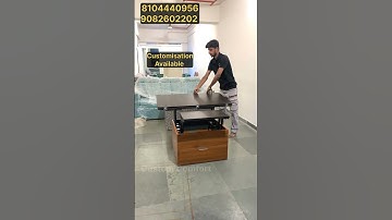 Convertible dining table by @customcomfort #convertiblediningtable #spacesavingfurniture