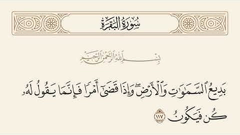 ما هي الآية 117 من سورة البقرة ؟ بديع السموات والأرض ....