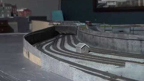N Gauge Four Oaks Street Station Part 32 Locos running, viaduct completed
