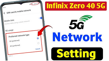 Infinix Zero 40 5g network settings | infinix Zero 40 me 5g kaise chalaye