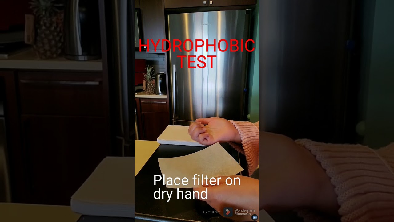 Hydrophobic Test -  Lab Tested  Non-woven Polypropylene Face Mask Filter Insert