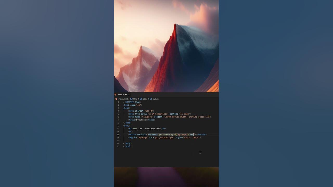 Turn on the lamp with JavaScript!#javascript #code - YouTube