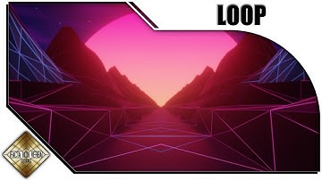 Free VJ Loop Motion Background | Synthwave Outrun Landscape #0980
