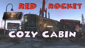 Fallout 4 - Red Rocket Cozy Cabin! Hunters Retreat | Building with Mods