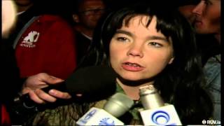 Björk, her mother and son at the Uxi Festival, Reykjavik, Iceland, August 6, 1995.