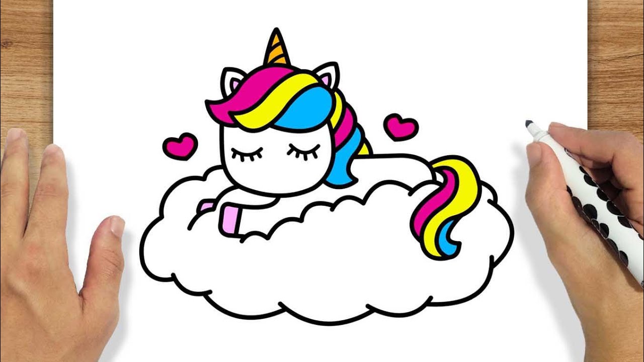 Nuvem unicornio kawaii para colorir by PoccnnIndustriesPT on DeviantArt