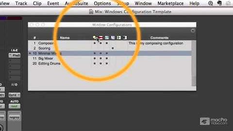 Pro Tools 10 106: Navigation and Workflow - 24 Windows Configuration List