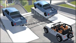 CHAINED UP #1 - Giant Chain Crashes - BeamNG.Drive Crashes