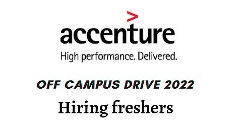 Accenture Off Campus Drive 2022 | Freshers | BE, B.Tech – CSE/ IT/ ECE MCA | Across Ind #jobrefer4u