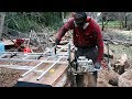 WIDE WALNUT SLABS with a Chainsaw Mill - Click it Dawg!