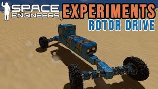 Space Engineer Experiments - Rotor Wheels with new Hinge Steering