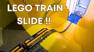 Watch A Lego Train Speeding Down A Slide!
