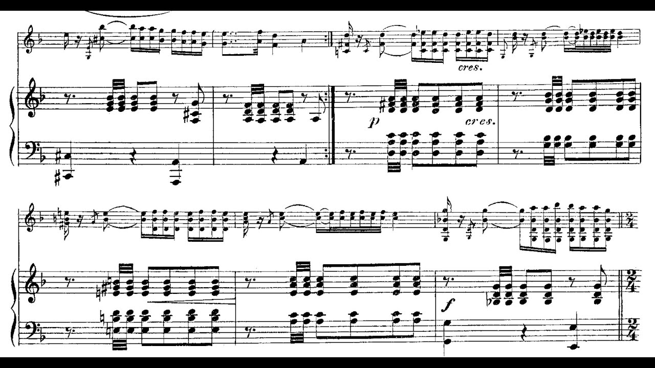 Carlo Munier - Capriccio Spagnuolo for Mandolin and Piano, Op. 276 [Score-Video]