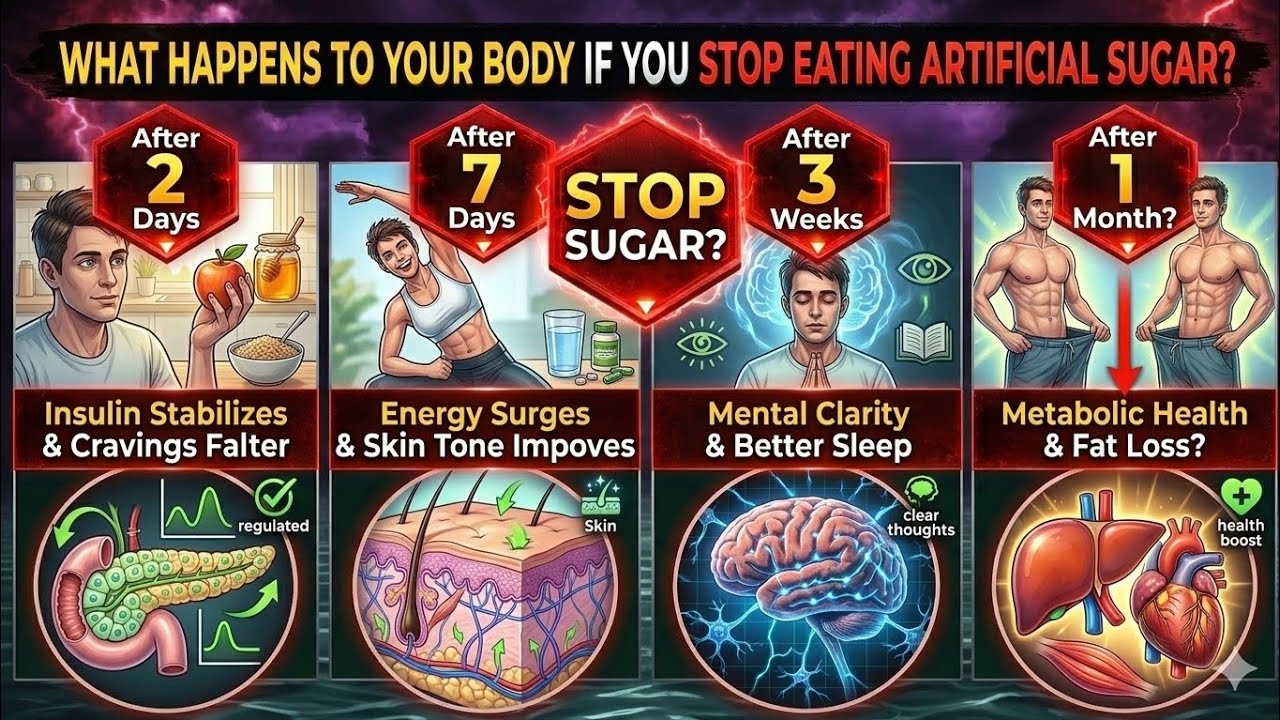 🍭❌ What Happens to Your Body If You Stop Eating Artificial Sugar? (60 Stages)