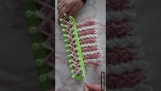 نول المستطيل _ فن النسيج _ Loom knitting _ #shorts