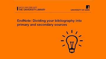 EndNote X8 and X9: Dividing your bibliography into categories