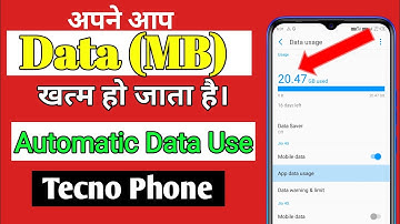 Data MB Apne Aap Khatam Ho Jata Hai Tecno Phone | How To Fix Auto Data Using In Android Phone