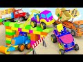 Trucks Construction for Kids - Excavator, Dump Truck, Mixer Truck -  toy unboxing  jugnu kids