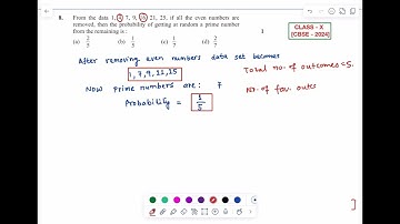 From the data 1, 4, 7, 9, 16, 21, 25, if all the even numbers are removed, then the probability of