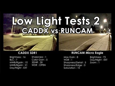 CADDX SDR1 vs RunCam Micro Eagle - More Night Settings