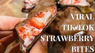 Viral Tik Tok Strawberry Bites  only 4 Ingredients!