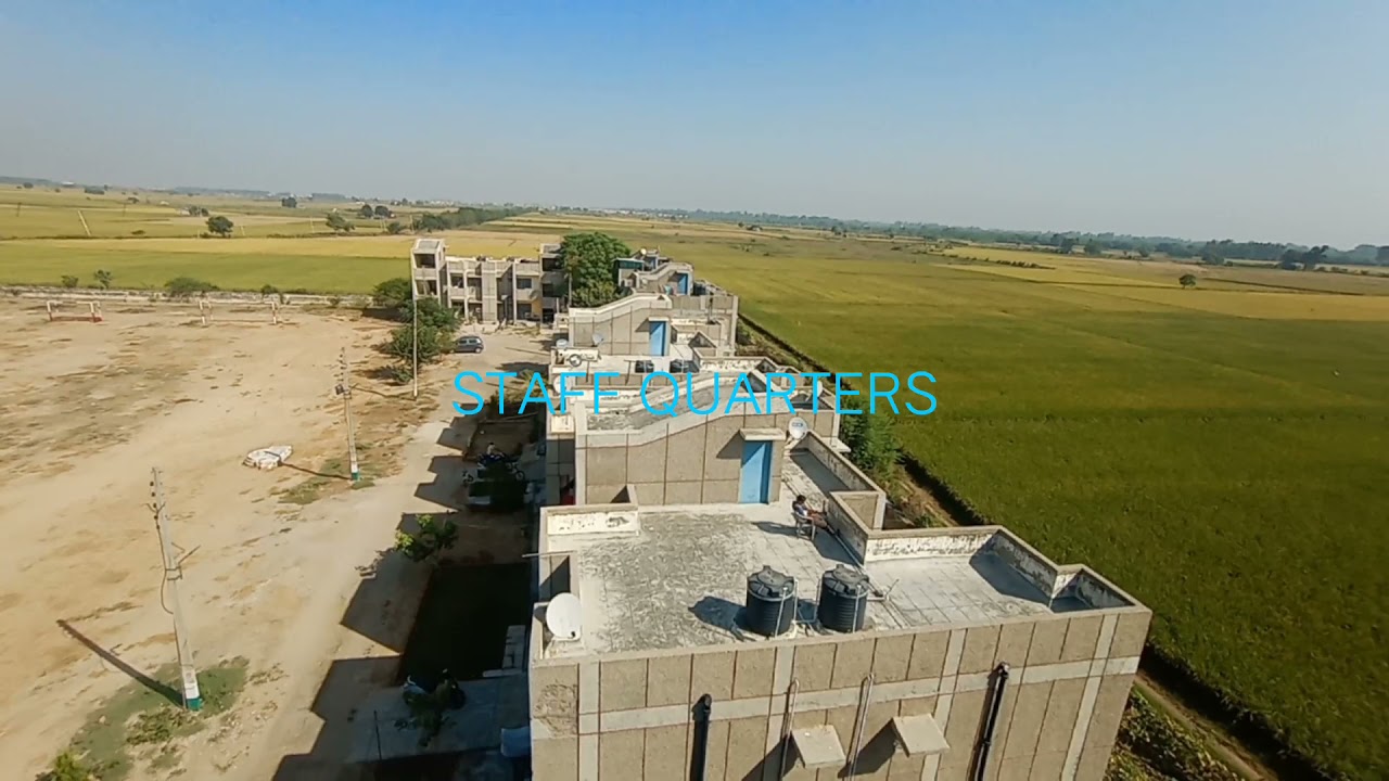 VIEW OF JNV AMBALA CAMPUS ,Hostel academic block, Staff quarter,Mess , Ground etc.