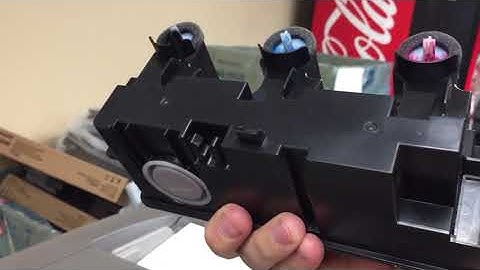 How to empty waste toner collector in Sharp MX-C300P, MX-C300W, MX-C301W