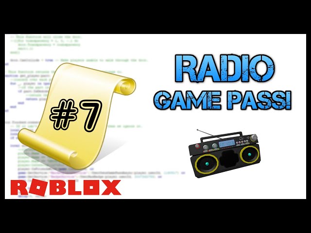 Radio Gamepass - Roblox