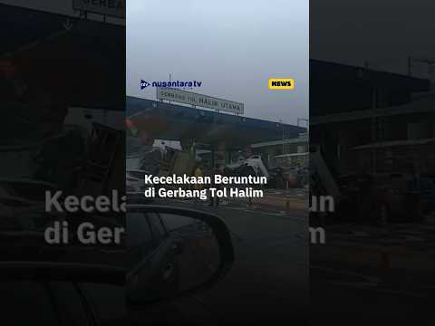 Kecelakaan Beruntun di Gerbang Tol Halim #tol #kecelakaan #ntvnews