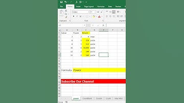 Calculate power - square, cube in excel tutorial
