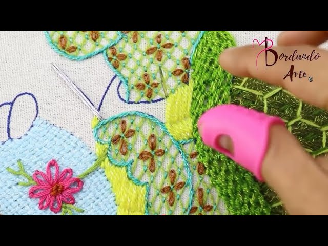 Bordar flores con aguja mágica Embroidery flowers Punch needle - Bordando  Arte