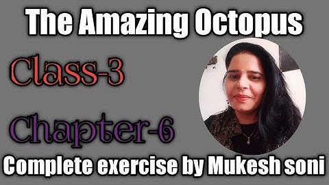 class-3,lesson-6,The Amazing Octopus,English Reader, Mittsure Complete exercise by Mukesh soni
