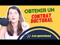 Comment russir le concours du contrat doctoral  partie 2  laudition  finance ta these