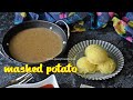 cara mudah buat mashed potato & brown sauce / kentang putar & sos perang setanding di kedai