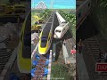 FAST TRAINS OVERTAKING EACH OTHER ON A DOUBLE TRACK #railways #train