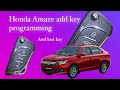 Honda Amaze key programming lost key and aad key