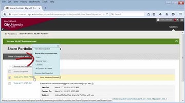 Share Your Portfolio with a Blackboard User