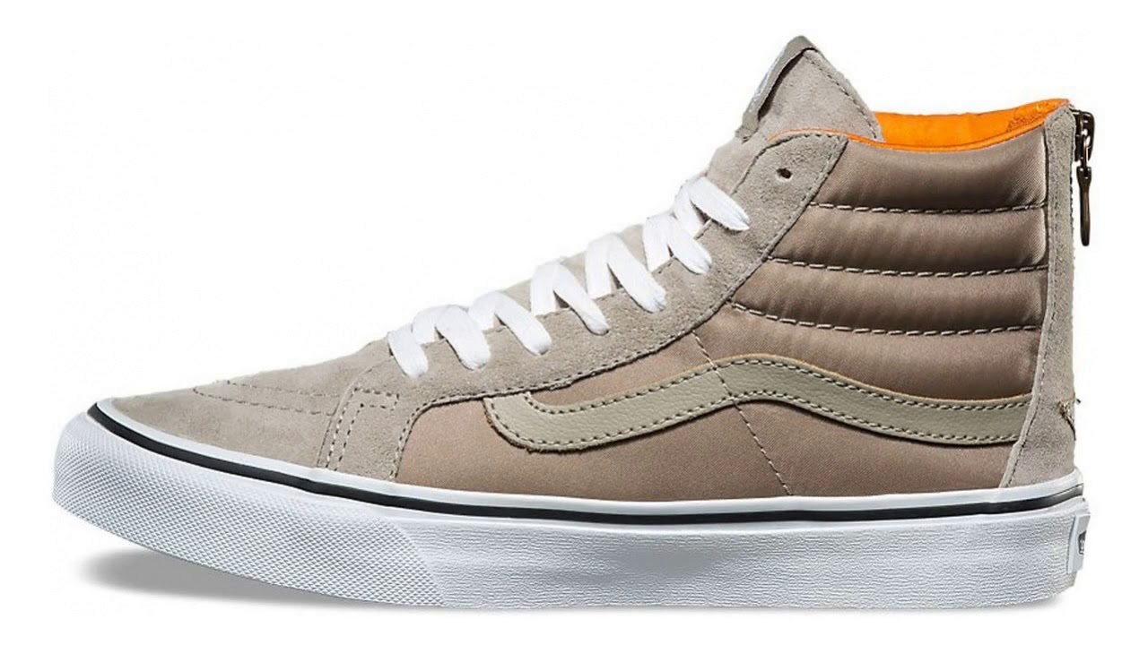 vans sk8 hi slim silver