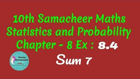 10th Samacheer Maths chapter 8 Exercise 8.4 sum 7