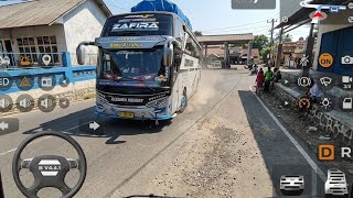 Game Telolet Bus Azzahra Holiday Zafira Keluar Terminal Langsung Oleng Oleng |Basuri Bussid Gameplay